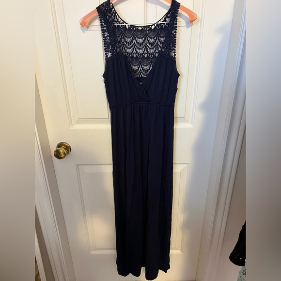 Ever new Blue maxi dress with crochet back - Picture 2 of 5